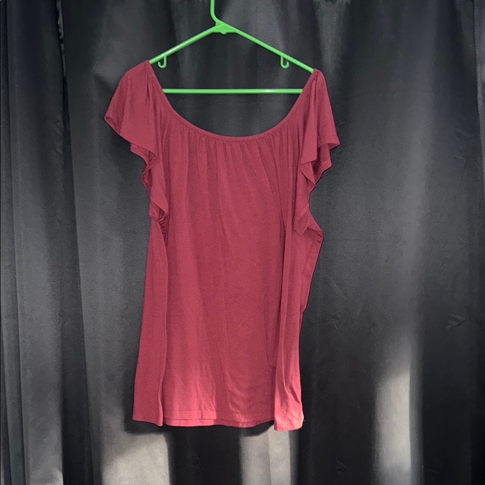 Lane Bryant Burgundy Swing Tee Chic Top